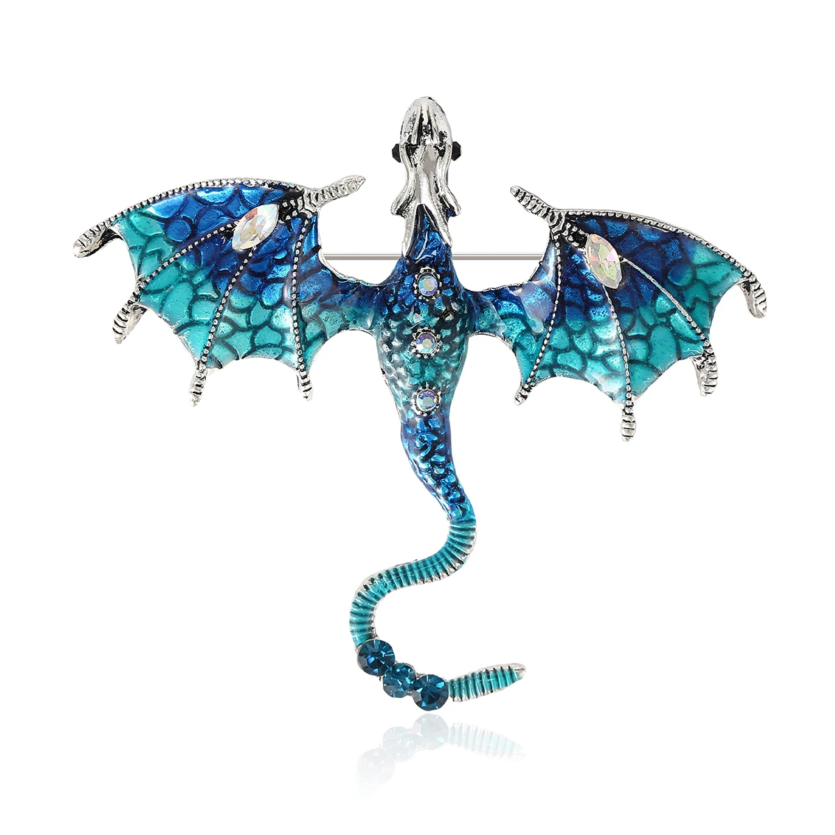 

Enamel Flying Dragon Brooches for Men Dragons Pins 8-color Available Office Party Friend Gifts Accessories