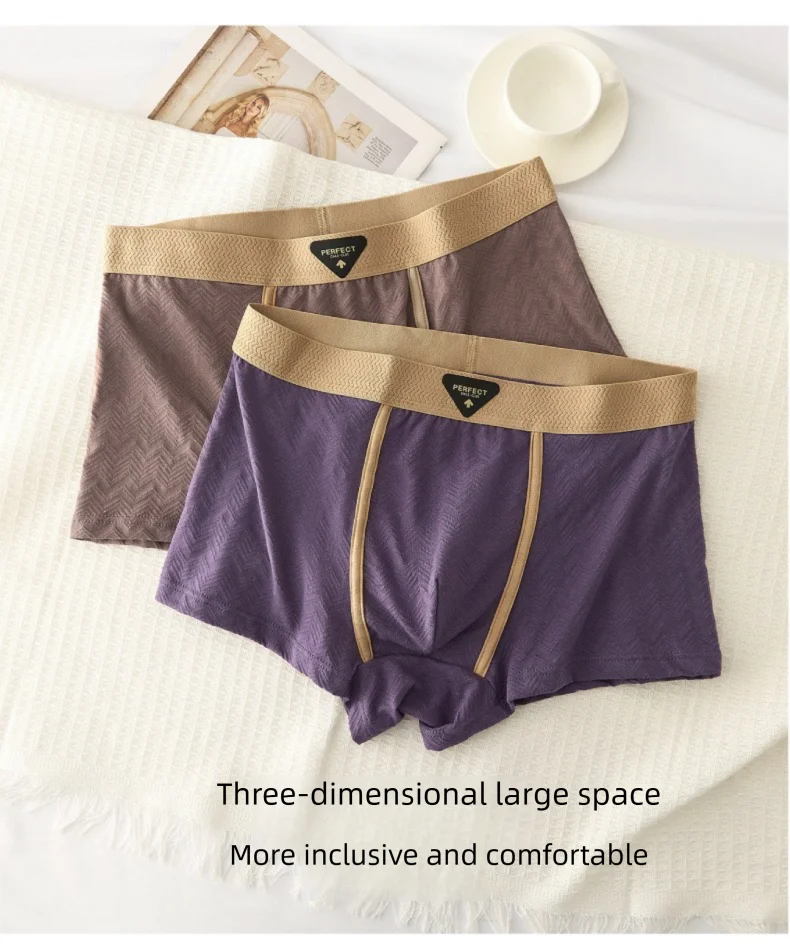 3PC 100% Cotton Men's Underwear Autumn Winter New 10A Antibacterial BoxerShorts Loose Comfortable Men's Quadrangle Underpants S0136e47f5aa4442581c615365c7c2859m