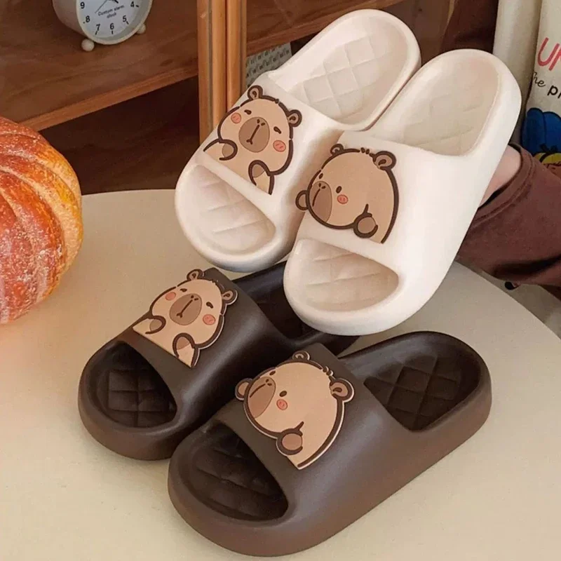Women Sandals Home Slipper Women capybara Cute Cloud Sandals Summer Flip Flops Beach Slides House Casual Room Shoes Kawai Flat Female Eva