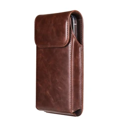 Universal Belt Clip Phone Case Holder Holster Pouch - Size (7.2 inch) (Coffee)