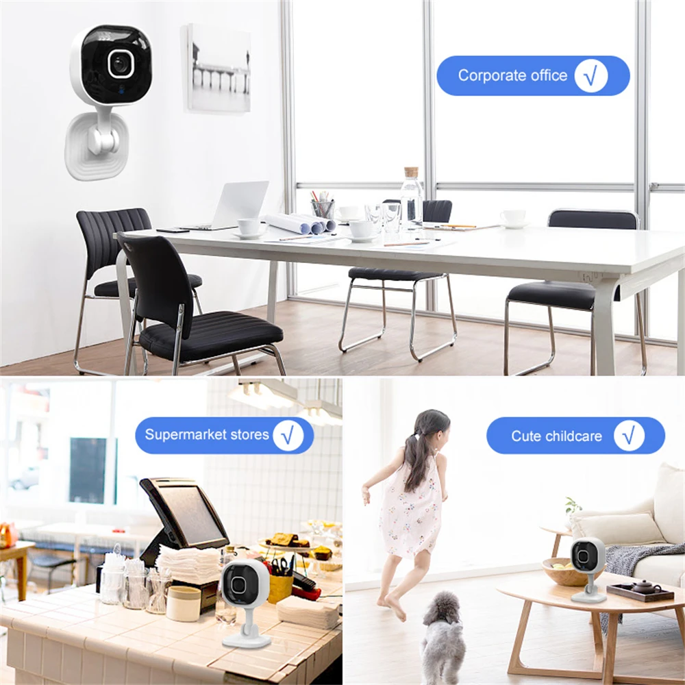 1080P Wifi Camera Surveillance Camera Mini Security Camera Home Baby Monitor Motion Detection Night Vision Two-Way Audio Camera 5