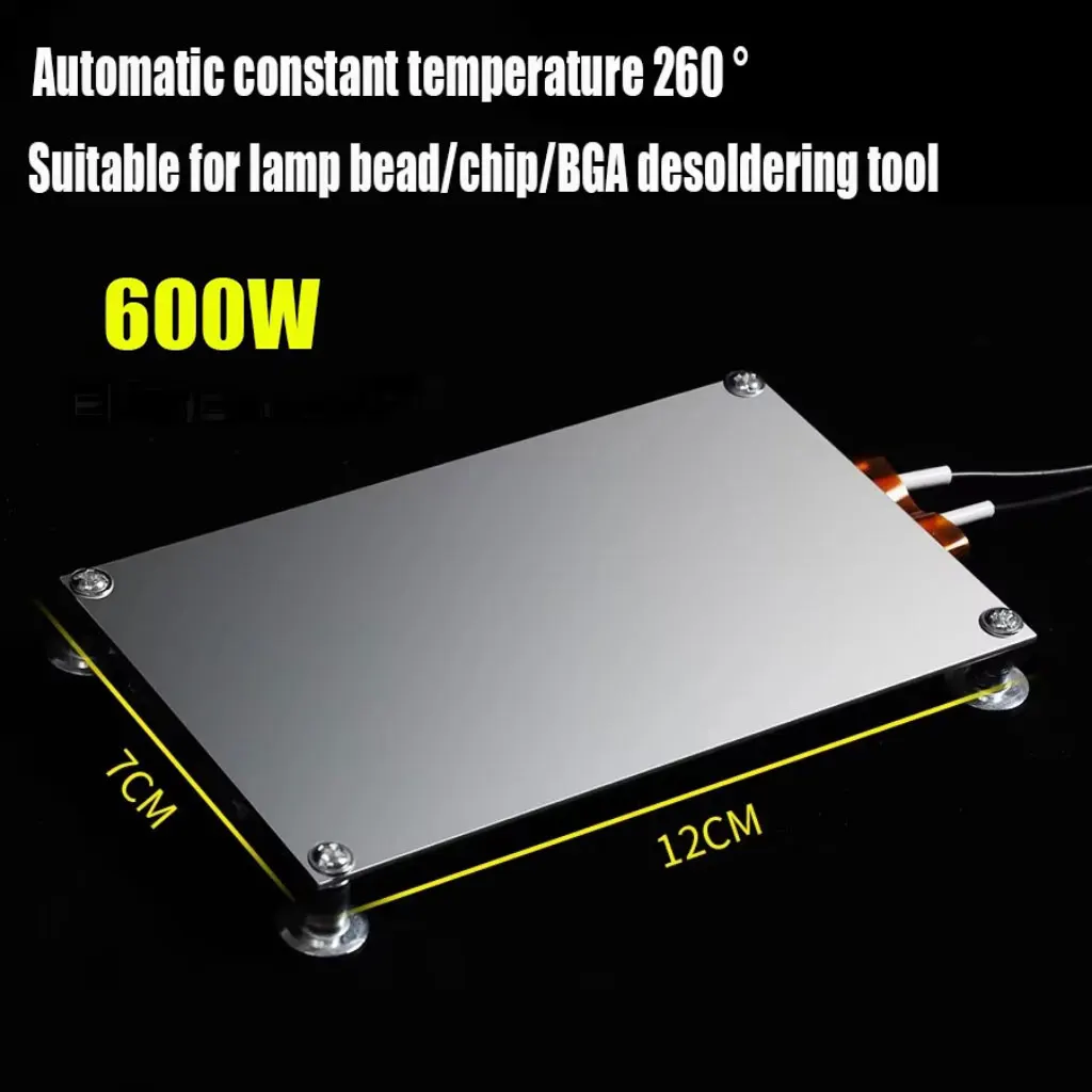 600W 220V PTC 가열 플레이트 칩 BGA 솔더링 볼 분리 알루미늄 LED 제거 용접 스테이션 미국/EU 플러그 해체 보드 도구