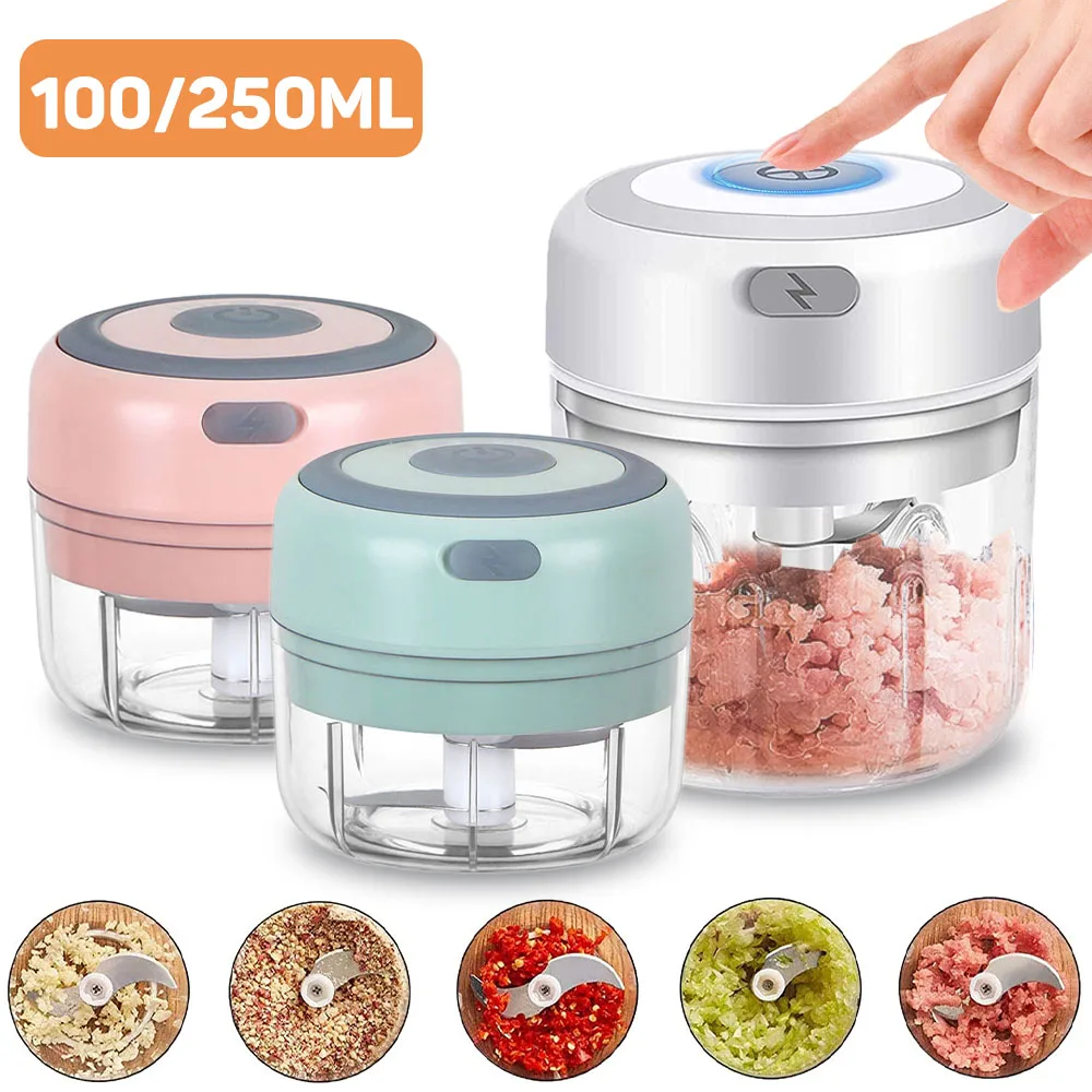  Mini picadora eléctrica de ajo, picadora de ajo pequeña  eléctrica inalámbrica, picadora de verduras inalámbrica, para picar  cebolla, jengibre, verduras, pimienta, especias, carne, alimentos para  bebés, fácil de limpiar, impermeable, sin