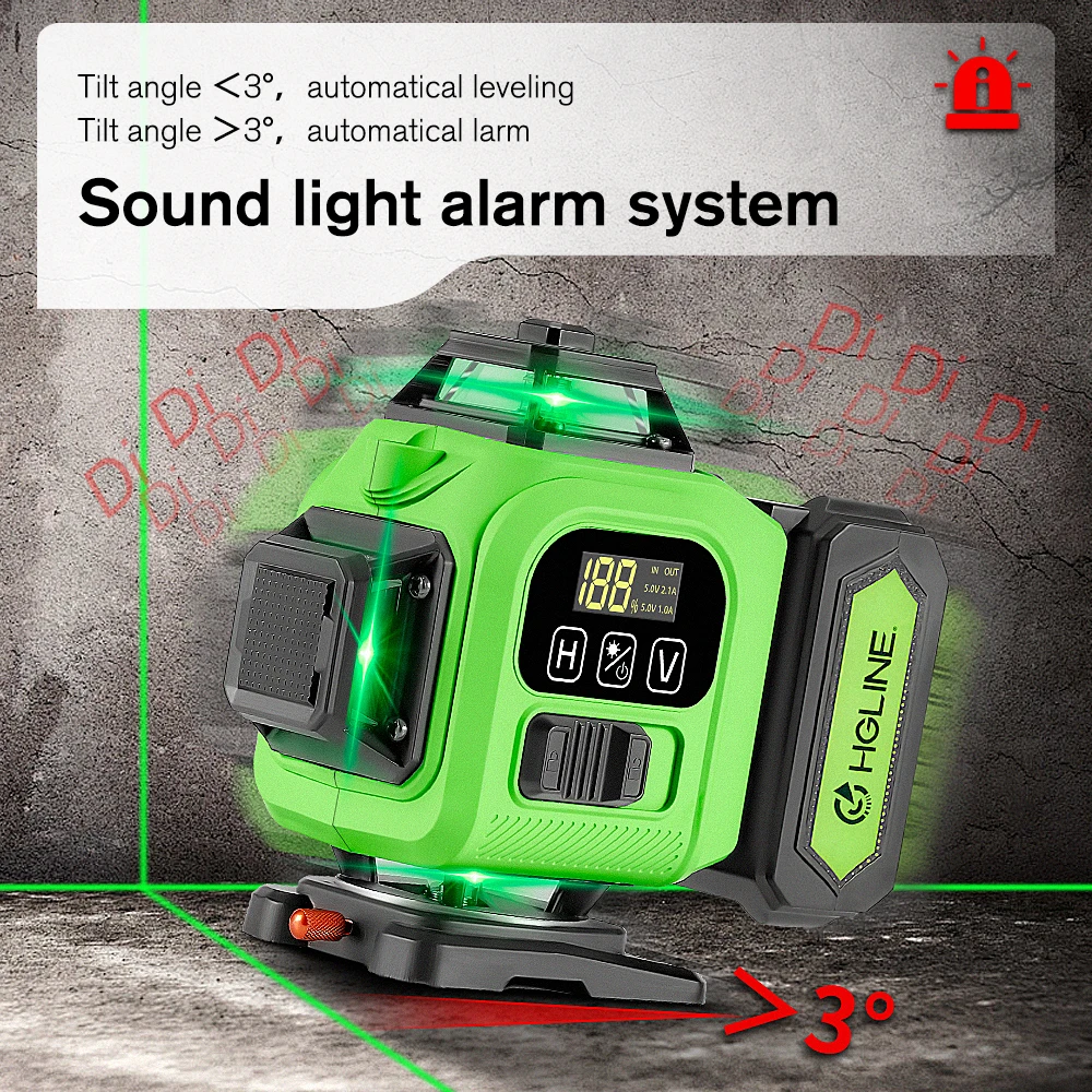 16 Lines Laser Level APP Remote Control Horizontal Vertical Levels Machine Power