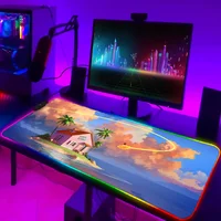 1pc Japan Anime D-Dragon Balls XXL RGB Gaming Mouse Pads HD Black Gamer Accessories Large LED 2