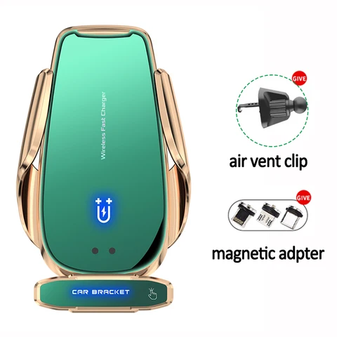 Car Wireless Charger Magnetic Automatic Clamping Car QI Fast Charging Mount Holder For iPhone 13 12 Pro Max 11 Mobile phone
