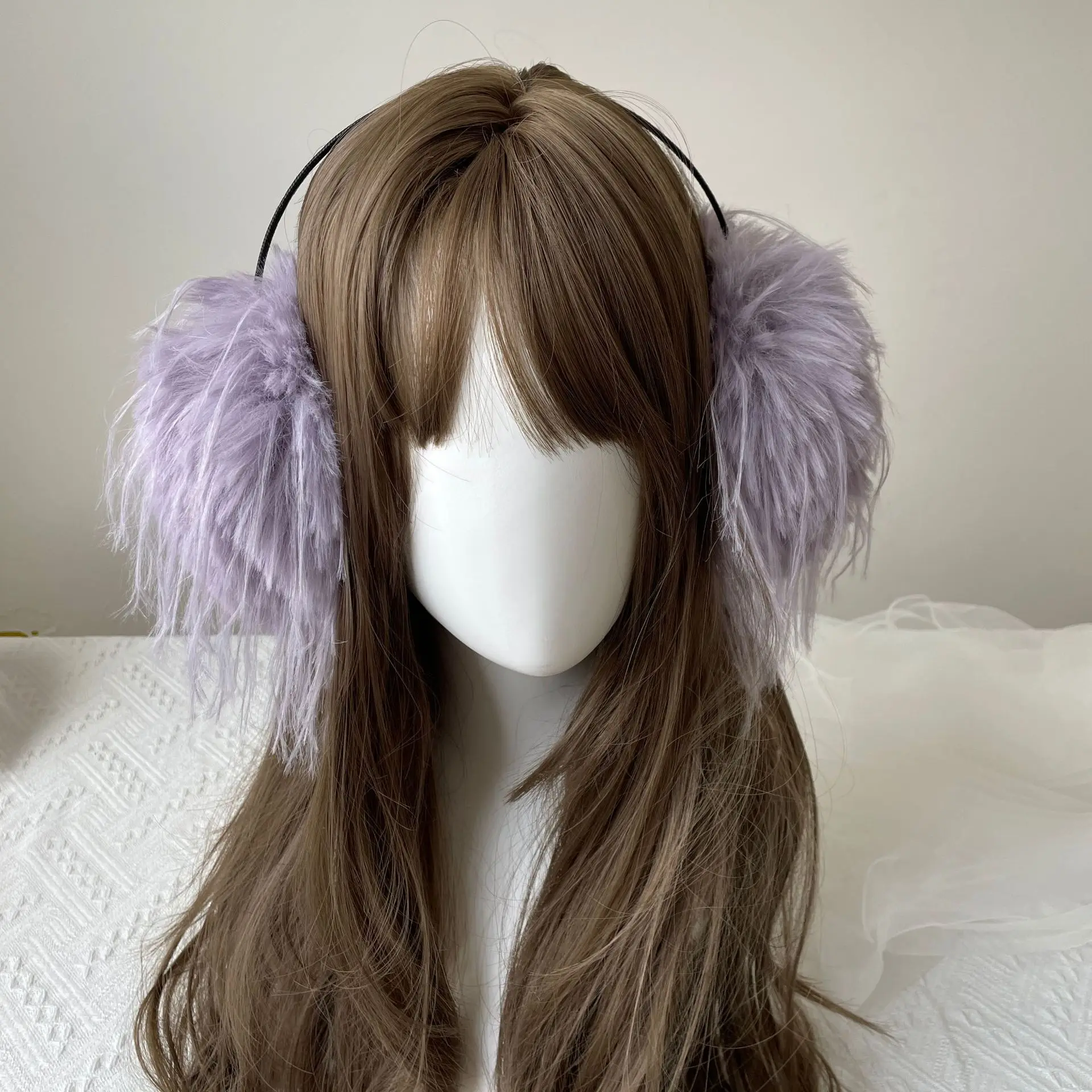 Long Hair Plush Warm Earmuffs Women's Hair Band Ear Protectors Ear Bags Cycling Cold Proof Fluffy Winter Warmers