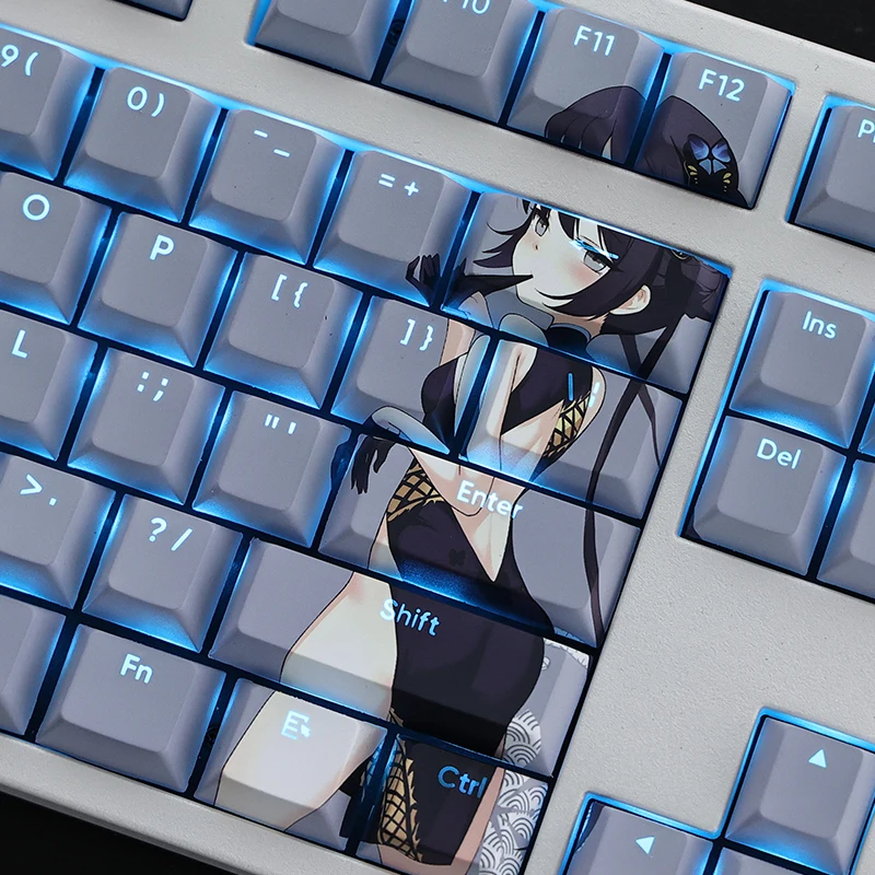 108キー/セットブルーアーカイブkisaki backlikキーキャップpbt 5辺 