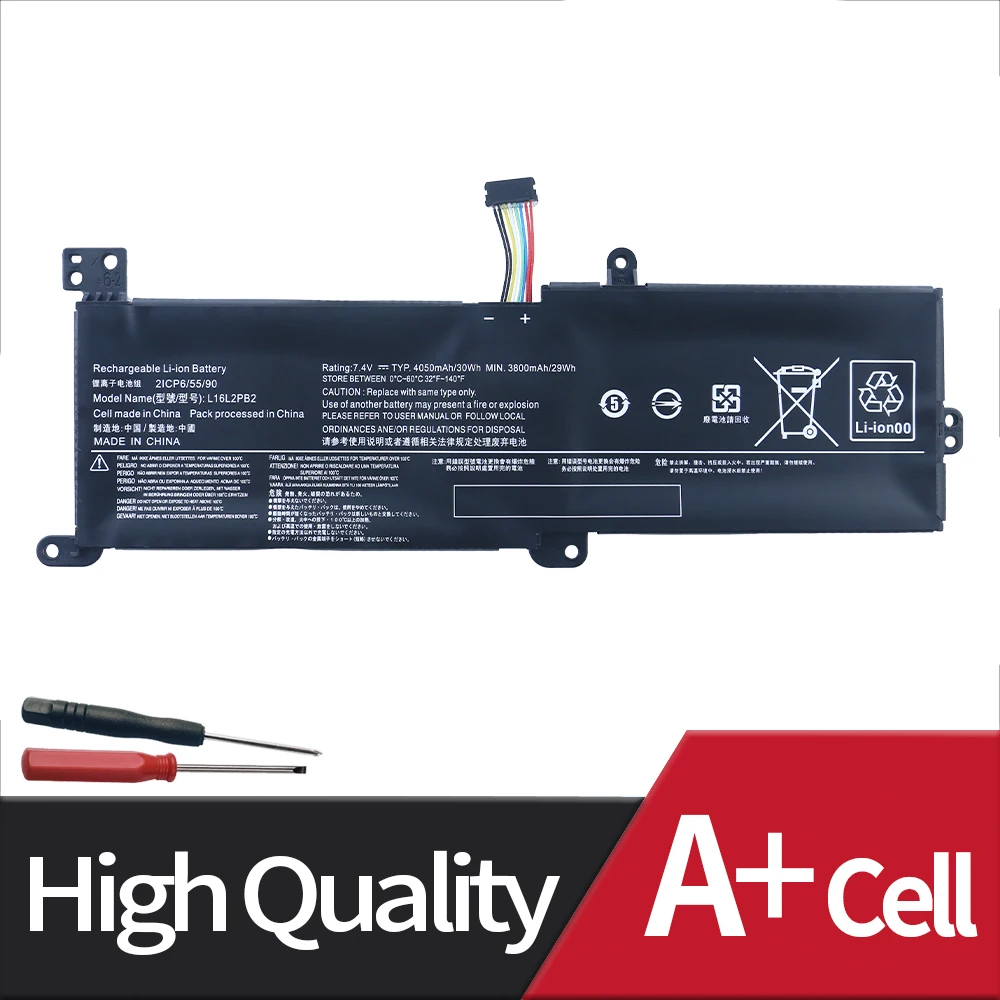 Bateria do Portátil para Lenovo Ideapad L16l2pb2 L17l2pf1 32014iap 330-17ikb 520-15ikb S145-14iil L16c2pb1 L17m2pb7 L16m2pb2 L16s2pb2 L16s2pb2 - Imagem 2