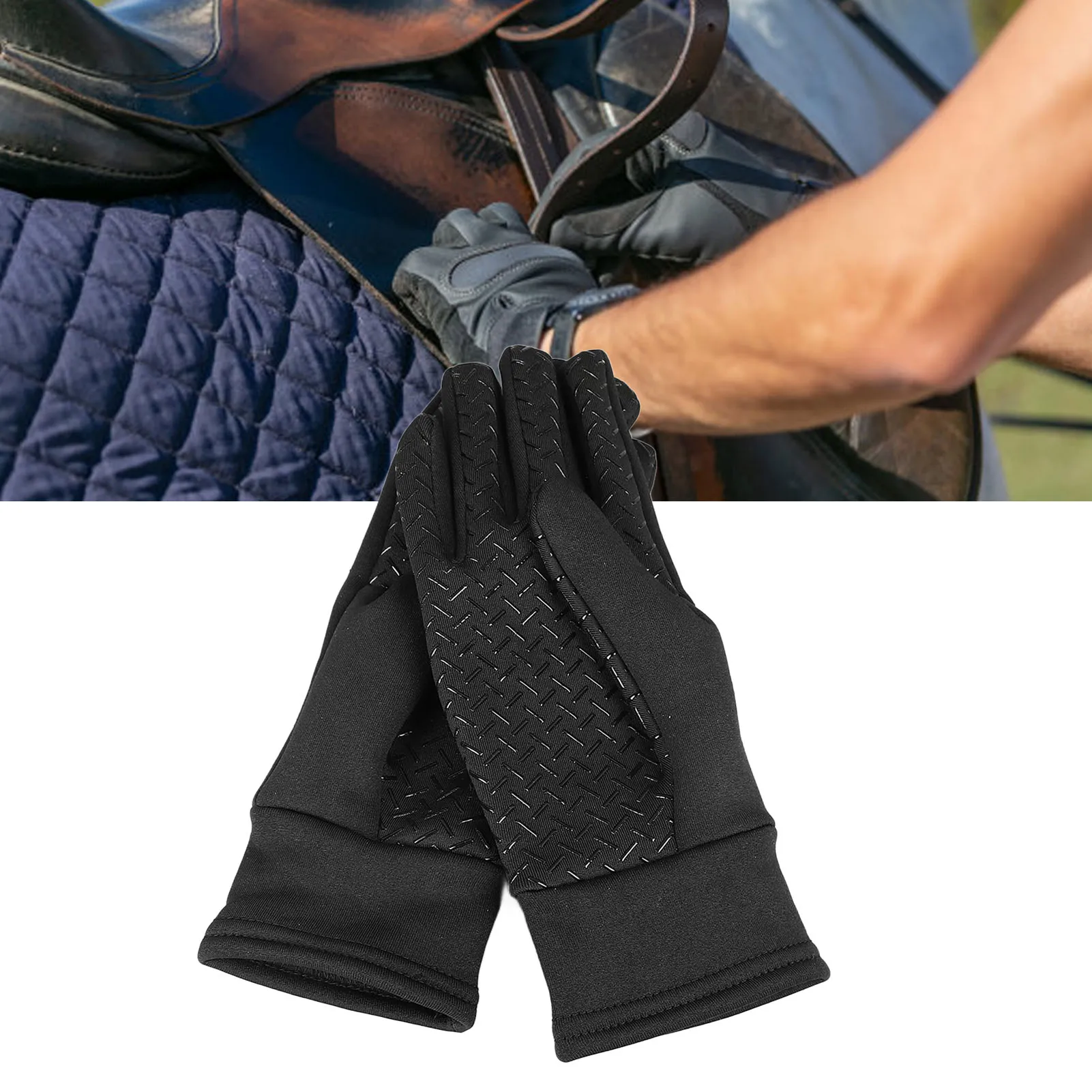 Horse Riding Gloves Soft Warm Prevent Slip Professional Winter Equestrian Gloves for Cycling Hiking Warm Horse Riding Gloves 2