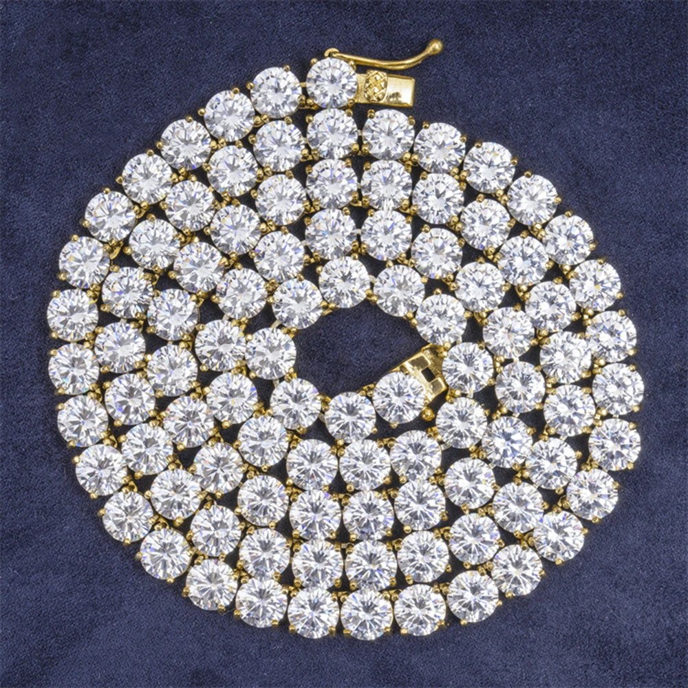 8mm 316L Iced Stainless Steel Tennis Chain Necklaces For Men
