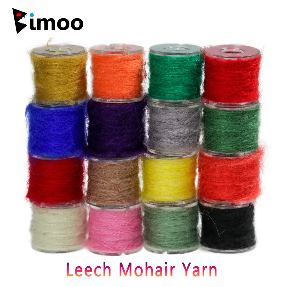 

Bimoo 20yards Leech Mohair Yarn Synthetic Dubbing Line Nymph Scud Leech Streamer Body Fly Tying Material Trout Fishing Lures