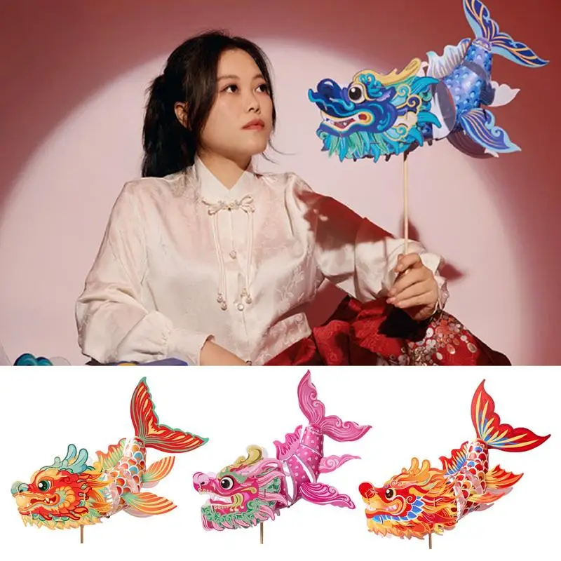 

Chinese Fish Lanterns Lighted Festival DIY Craft Kit Spring Festival Handmade DIY Material Lantern Toys decor Party Supplies