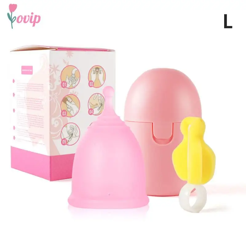 Silicone Menstrual Cup Set Portable Menstrual Cup Sterelizer Disinfection Box