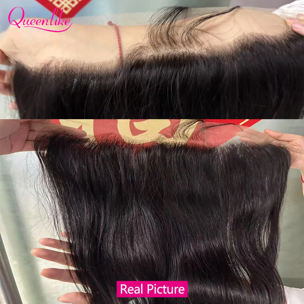 22 24 Inch Straight 13x6 Lace Closure Brazilian Hair Transparent Straight Human Hair HD Lace Frontal With Baby Hair Pre Plucked 5