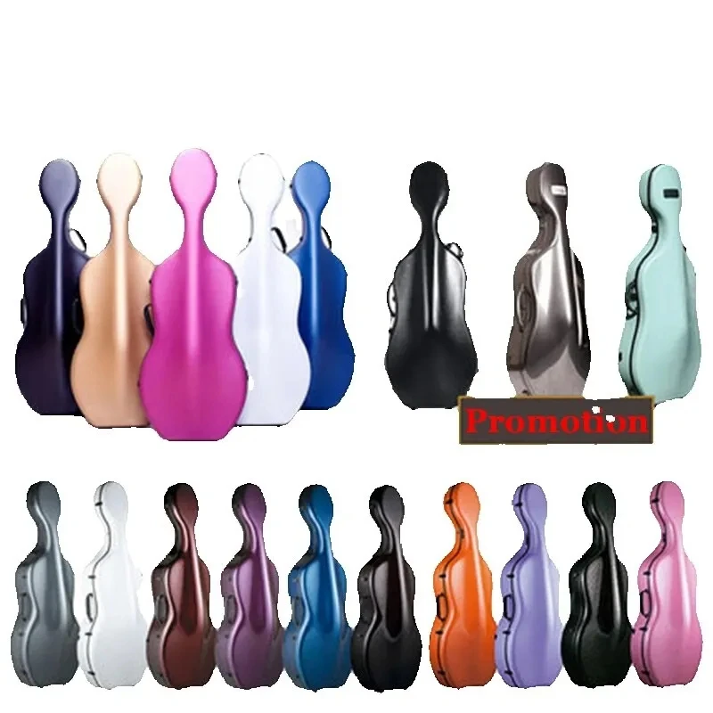 Carbon Cello Case 4/4 7/8 3/4 1/2 1/4 Carbon Fiber Composite Multi-color Waterproof Cello Box Accessary