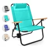 Premium Backpack Beach Chair for Adults - Beach Chair With Backpack Straps - Foldable and Reclining Beach Chair Camping Folding 1