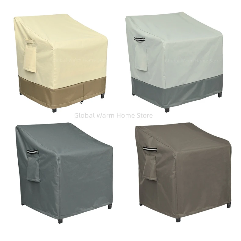 

Dustproof Rainproof Chair Cover for Garden Single Sofa Stool Sunshade Thick Oxford Cloth Outdoor Balcony Furniture Covers Shades