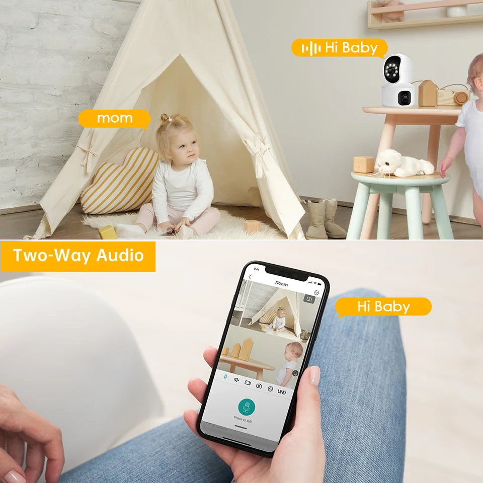 2K Telecamera Di Sicurezza Interna 5G/2,4 Ghz Telecamere Wi-Fi per Neonati/Anzia 2K Telecamera Di Sicurezza Interna 5G/2,4 Ghz Telecamere Wi-Fi per Neonati/Anzia
