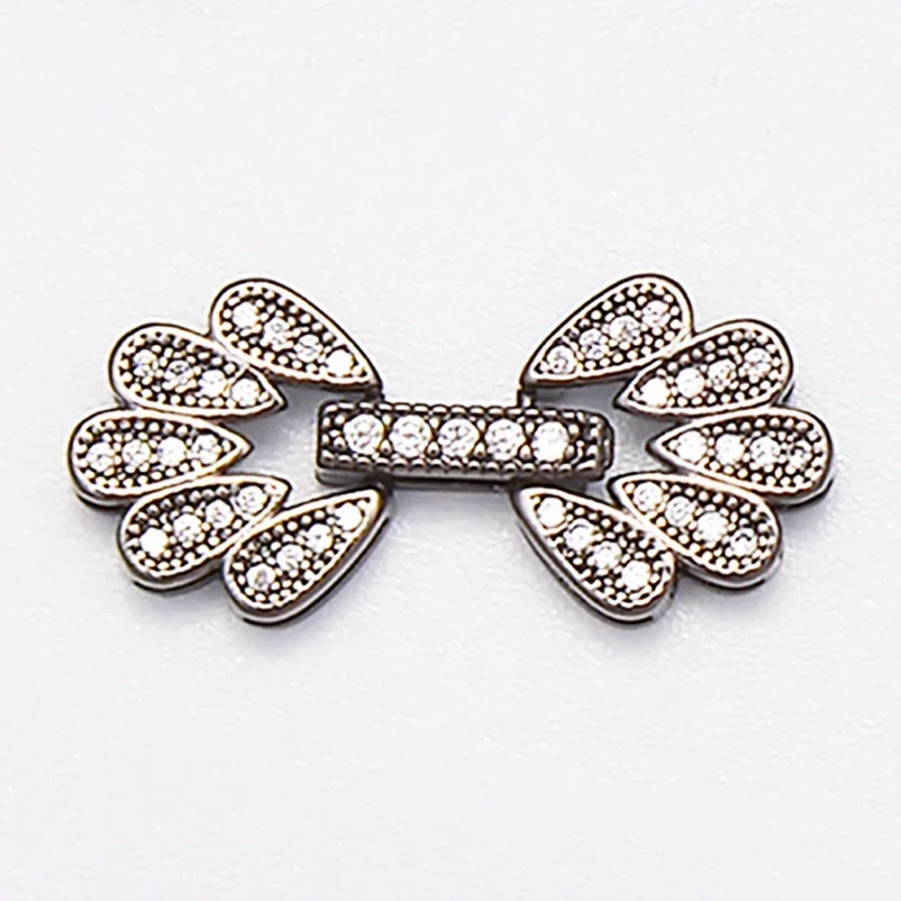 5 Pcs Accessories for Jewelry Making Fastener Clasps Flower Connectors DIY Necklaces Bracelet Zircon Crystal Brass Jewelry Parts