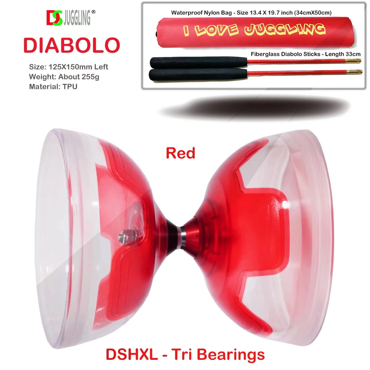 DSHXL Flower Shaped Diabolos 3 Bearing Professional Performance Fitness Entertainment and Pull the Bell