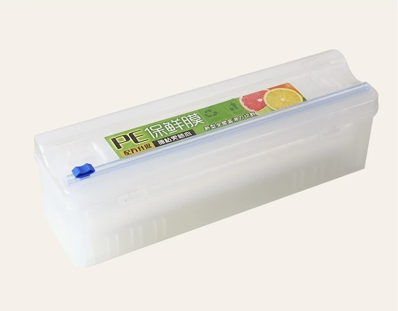 

Home Food Wrap Dispenser with Slide Cutter Cling Film Wrap Dispenser Plastic for Sharp Cutter Storage Holder Kitchen Too