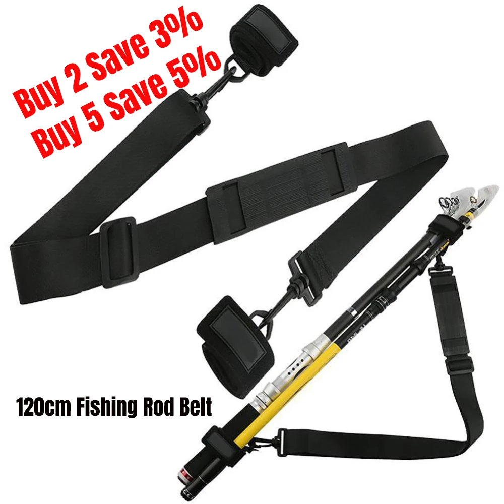 1pcFishingRodCarryingStrapSlingShoulderBeltSecurityToolsNylon
