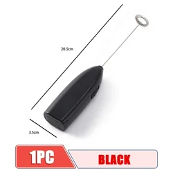 Compact Wireless Handheld Whisk and Frother for Coffee, Eggs, and More (Black)