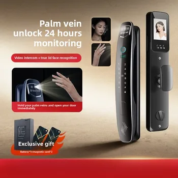 3D Facial Recognition Intelligent Door Lock Password Fingerprint Lock Home Intercom Palm Print Vein Recognition 1