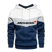 Spring And Autumn New Splicing Hoodie F1 Top McLaren Racing Suit Men's Hoodie Formula One Oversized Pullover Casual Sweatshirt