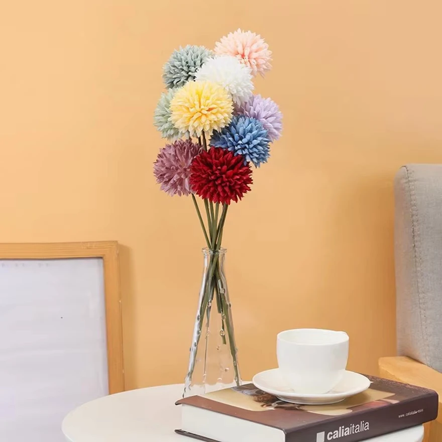 Künstliche Blumen Seide Löwenzahn Hortensie Hause Vasen Tisch Girlande Hochzeit Brautstrauß Festival Günstige Hof Zubehör