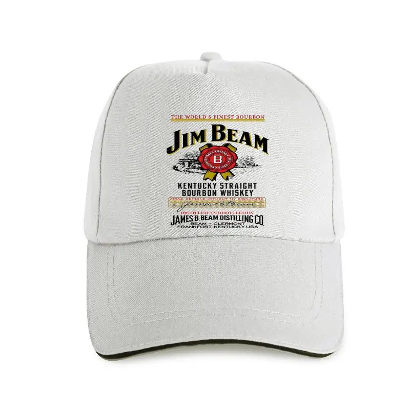 New Mans Unico Berretto Da Baseball In Cotone Mad Engine Grande Logo Jim Beam Bianco Cinque Colori