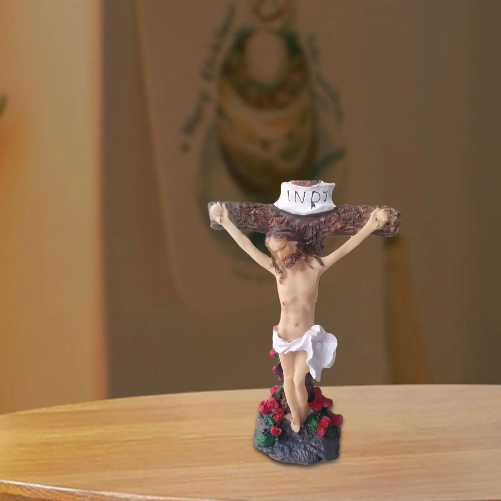 Jesus Crucifix Crosses Figurine Catholic Crucifix Cross for Office Garden
