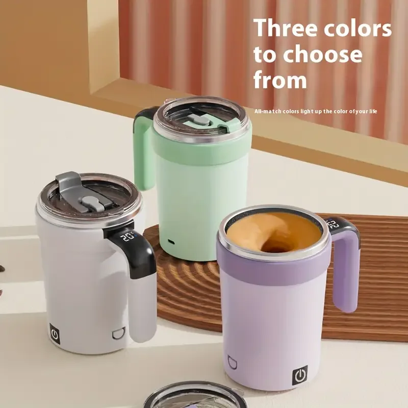smart temperature measurement magnetic automatic stirring cup electric portable coffee cup suitable as a holiday gift details 2