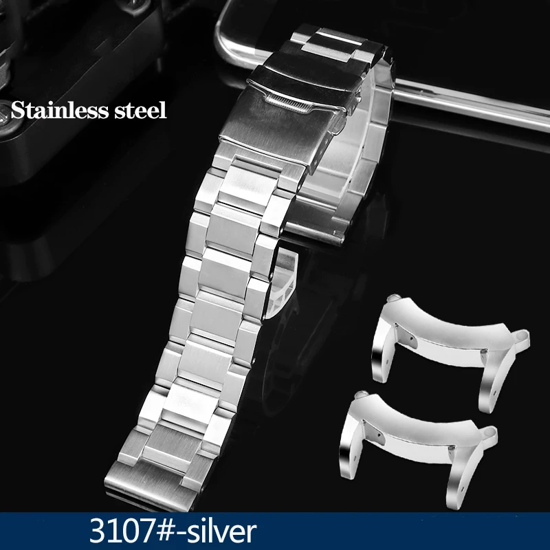 thumbnail image 1 of Nueva correa de reloj de goma para Citizen BJ8050 BJ8050-08E con asa de acero inoxidable, correa de reloj de silicona modificada Little/Small Monster, 1 of 5