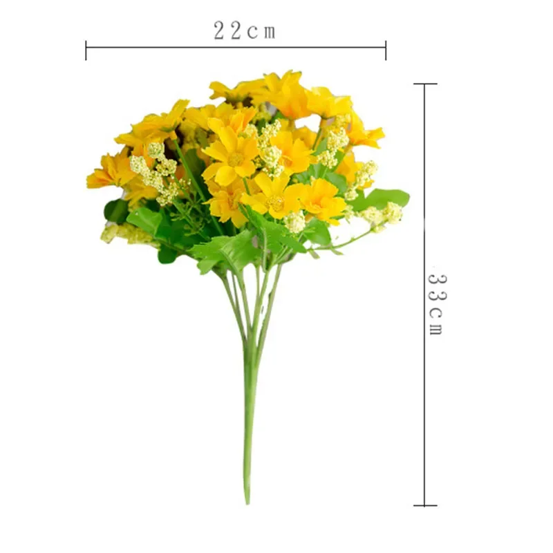 Artificial Gerbera Daisy Flower Bouquet for Home and Garden Decoration