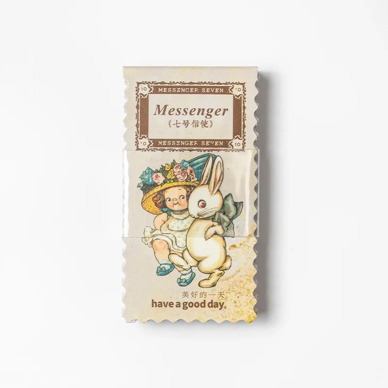 

50Pieces Box Stickers Rectangle Fairytale Botanical cartoon girls Themed Stamps Decorative Label Rose Scrapbooking Lable Diary