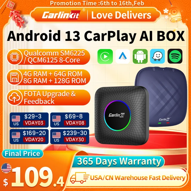 Unleash the Power of CarPlay and Android Auto with the 2024 CarlinKit AI Box Excellent product recommendation