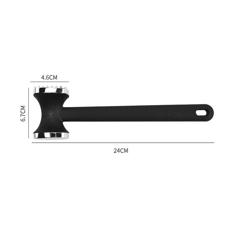 Zinc Alloy Meat Tenderizer Hammer Pork Chop Steak Loose Pounder Needle Dual-Sided Meat Mallet Rubber Grip Handle Kitchen Tool