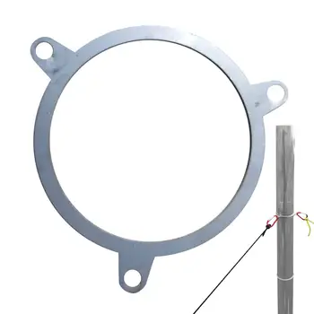 Outdoor Camping Wood Stove Chimney Wind Rope Stainless Steel Ring Pipe Support Brace Bracket Universal Windproof Fixing Mount