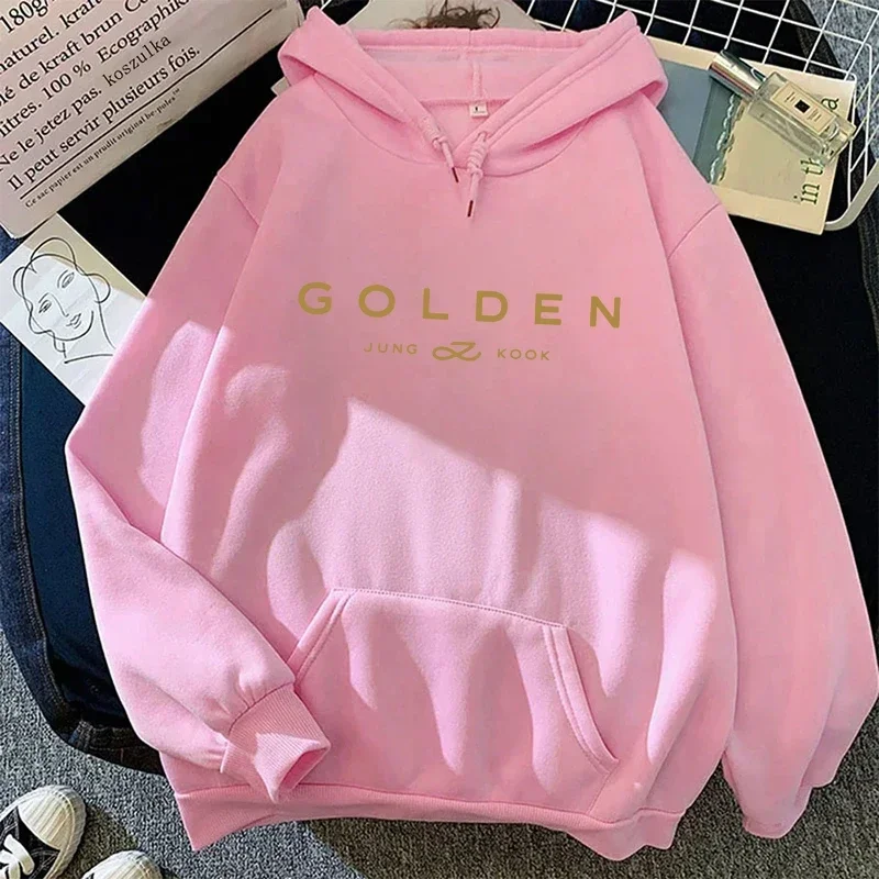 Women's K-pop Jungkook Fans Printed Hoodies – Fashionable Casual Comfort Pullover Sweaters for Fall and Winter