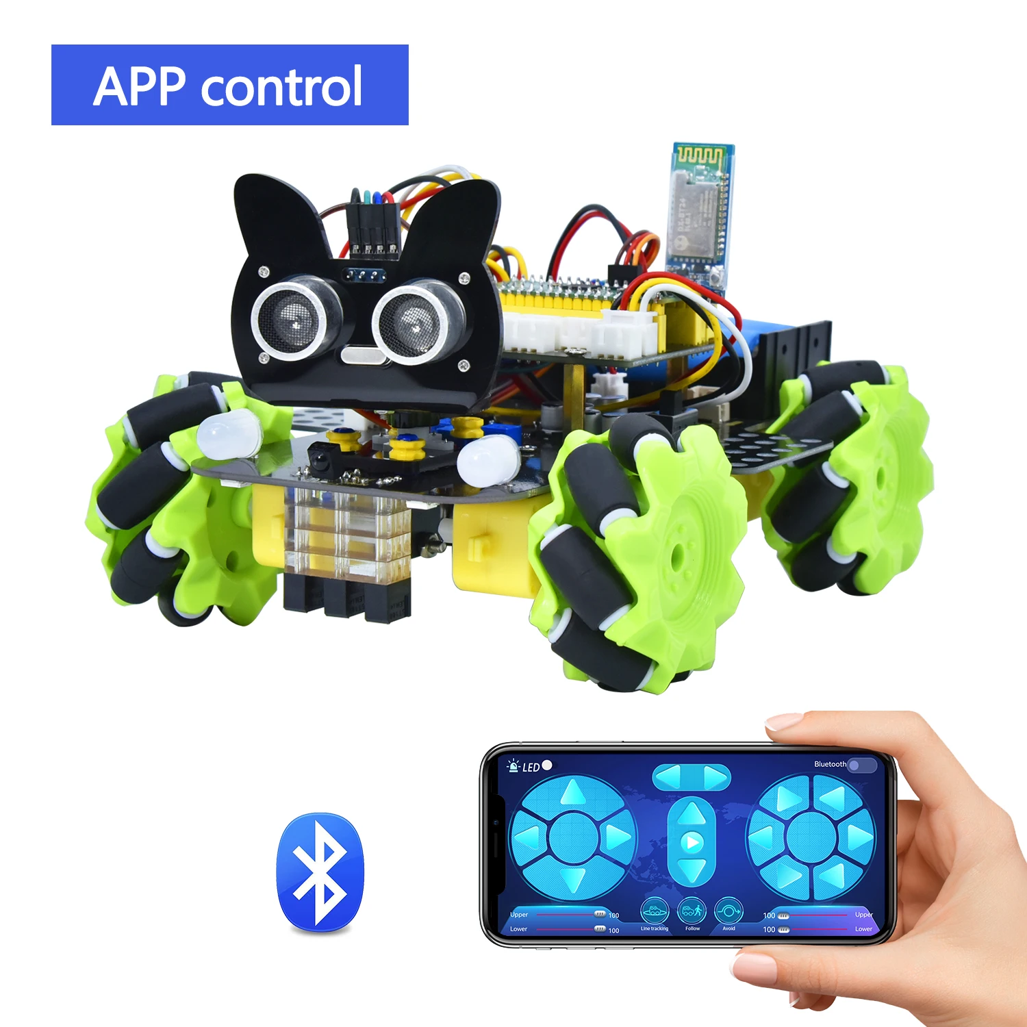 Фото Keyestudio 4WD Raspberry Pi Pico робот автомобиль Mecanum робот Комплект для Raspberry Pi Pico Robot STEM Поддержка программирования питона и Arduino №4