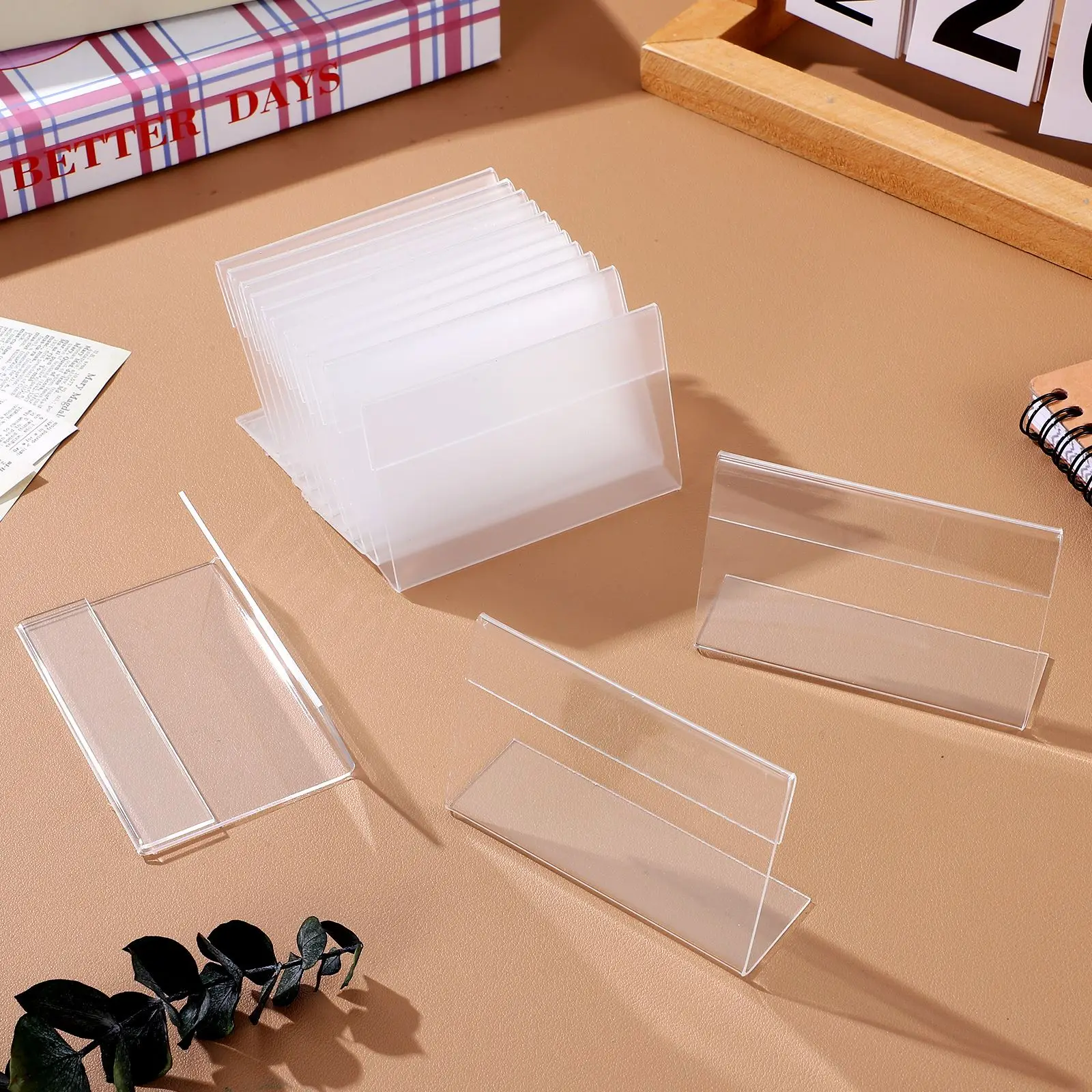 30pcs 테이블 로그인 홀더 명확한 가격 레이블 홀더 슈퍼마켓 선반 레이블 홀..