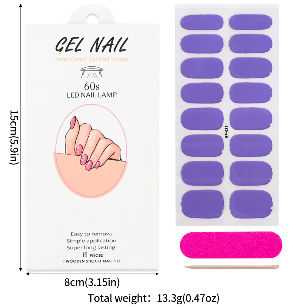 16 Streifen rosa Rose halbgehärtete Gel-Nagelaufkleber UV/LED-Lampe Gel-Nagellack-Aufkleber selbstklebende Schieber langlebige Nagelfolien mit vollständiger Abdeckung – Detail 8