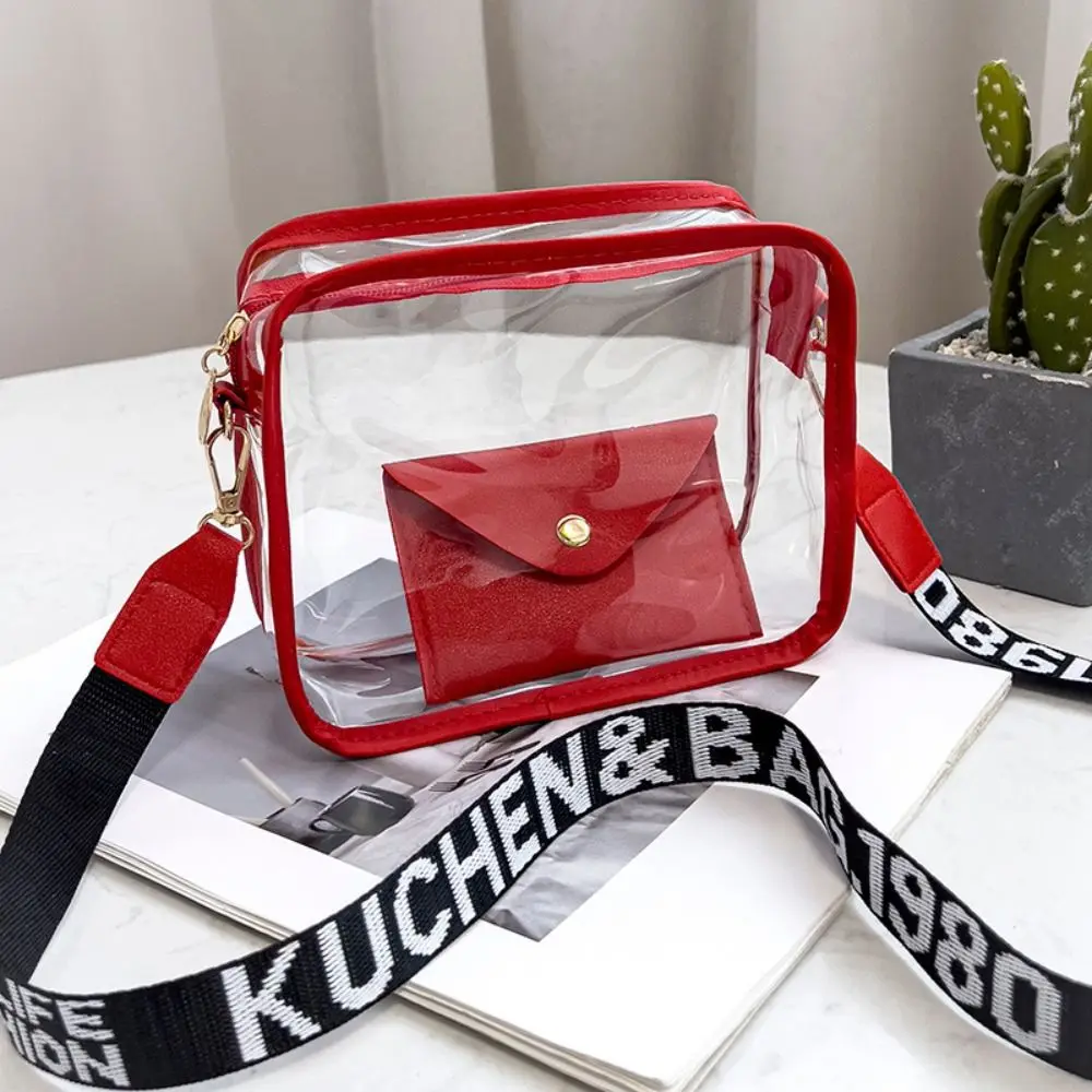 ตัวเลือกสินค้า กระเป๋าแฟชั่น PVC โปร่งใส สะพายข้าง Crossbody ขนาดเล็ก