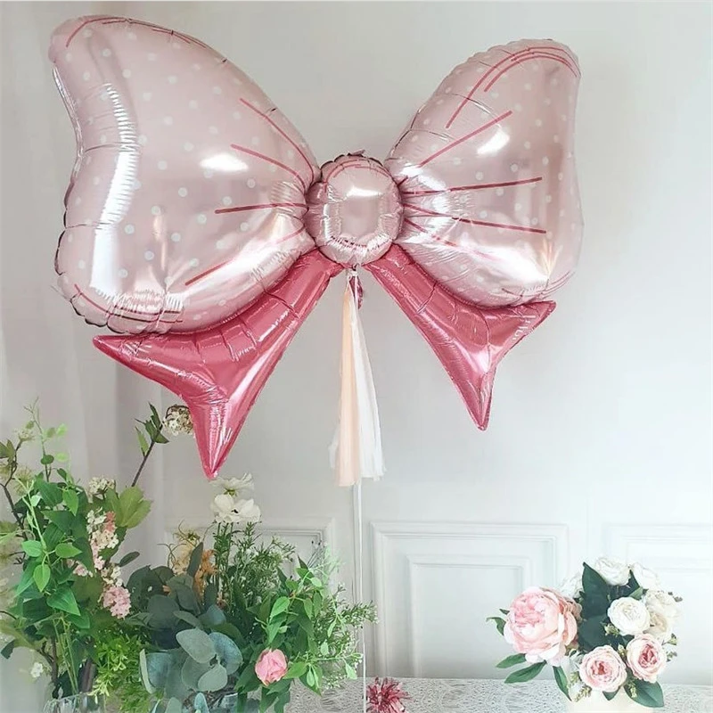 

1Pc Bow Tie Aluminium Film Balloon Birthday Party Decoration Props Family Party Decoration Balloons Valentine's Day Decoration