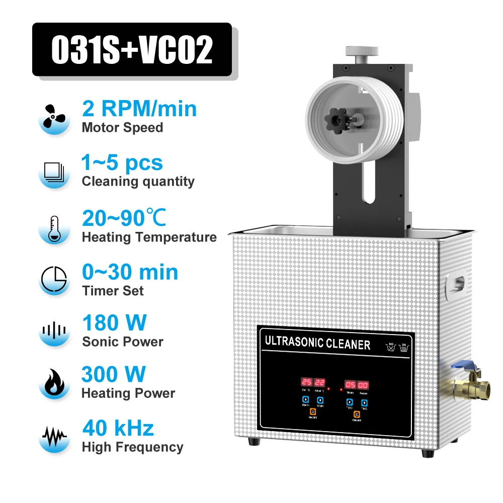 금속 브래킷이 있는 비닐 레코드 초음파 욕조, 저속 2RPM/분, 세척 EP 7 LP, 12 인치 라벨 보호기, 알루미늄 CNC..