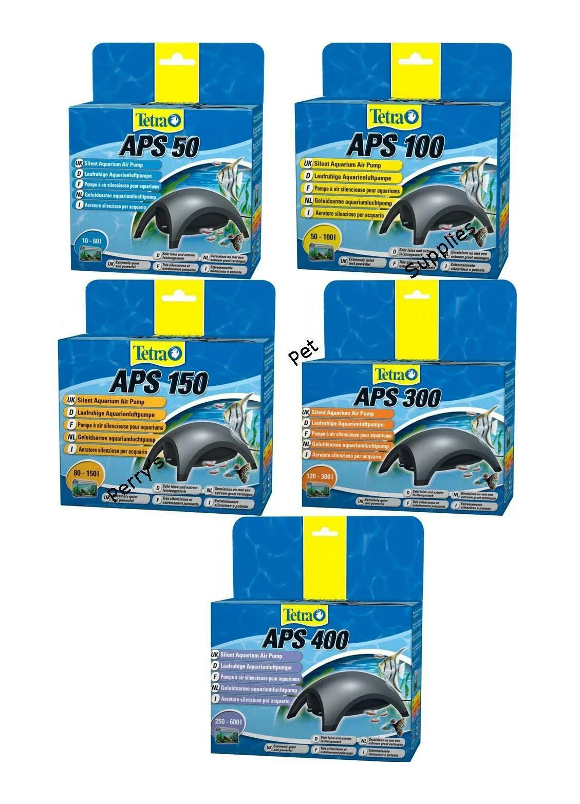 Tetra APS Air Pumps 50 100 150 300 400 Anthracite Aquarium Air