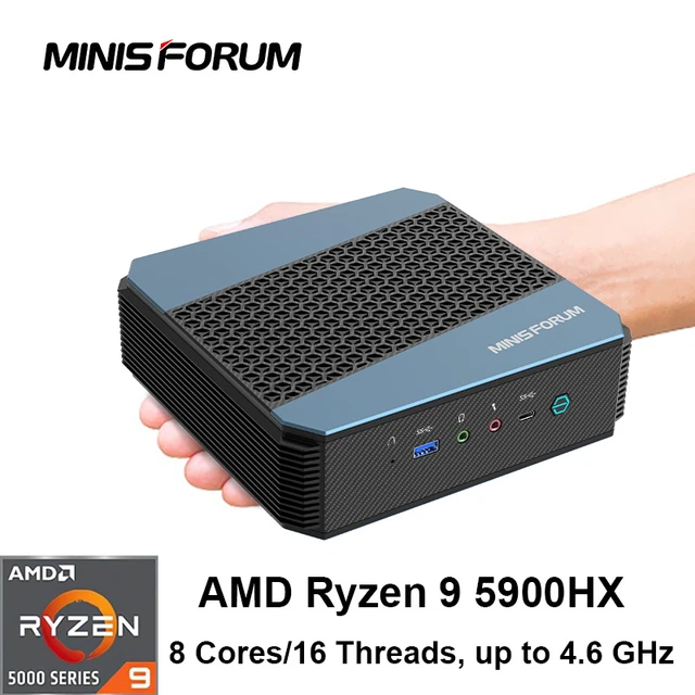 Minisforum HX AMD Ryzen 9 HX 8C Windows  Mini PC 2.5Gbps LAN DDR4  GB GB SSD DP Desktop Gamer Computer