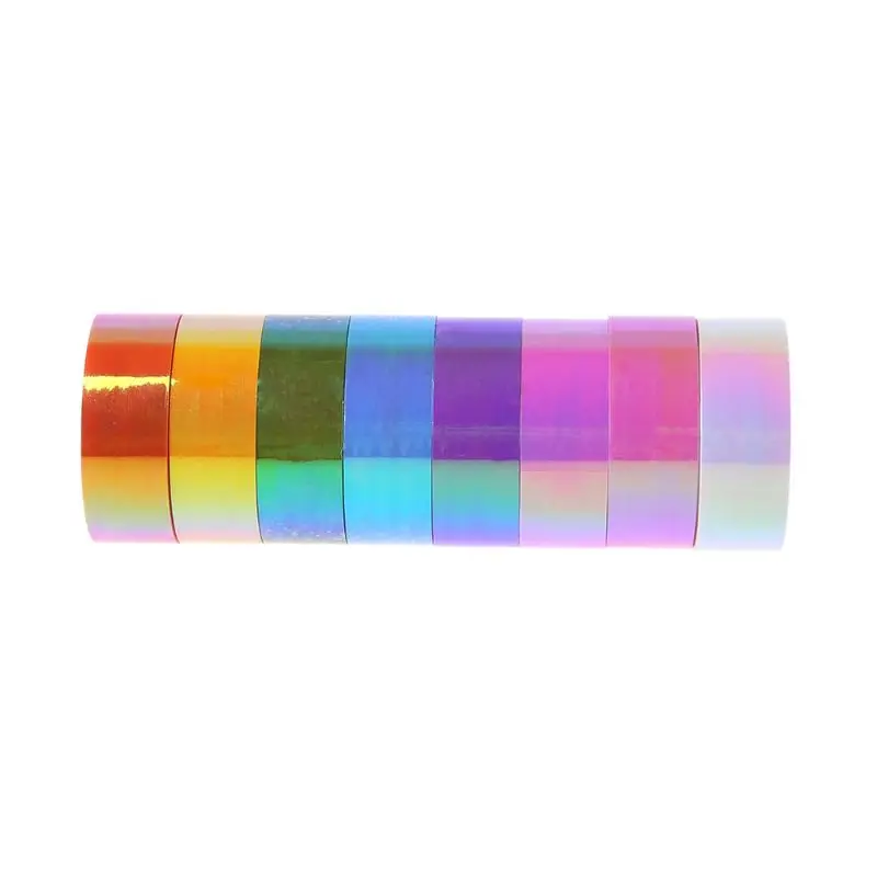 Rhythmic Gymnastics Decor Holographic Prismatic Glitter Tape Hoops Sticker Color Waterproof DIY Scrapbooking